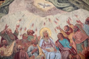 fresk Ducha Świętego w kościele w Loreto; Praga, Republika Czeska autorstwa Unbekannt