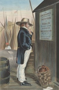 Powrót do domu Nowy Jork, ca. 1860. autorstwa Unbekannt