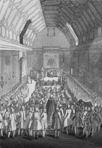 Izba Lordów w czasach Jerzego II, 1845 autorstwa Unbekannt