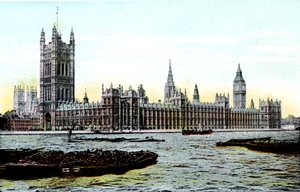 Houses of Parliament, Londyn, XX wiek autorstwa Unbekannt