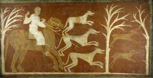 Scena myśliwska, pierwsza połowa XII w. prawdopodobnie 1129-34. autorstwa Unbekannt