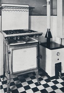 Ideal Boilers & Radiators Ltd. - W kolorze czarno-białym lub szarym nakrapiany ten kocioł gazowy jest szklisty pl autorstwa Unbekannt