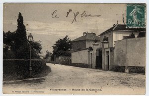 Ile de France, Val de Marne (94), Villecresnes: Droga Garenne - Pocztówka z 1909 autorstwa Unbekannt