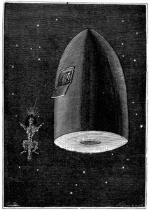 Ilustracja z Ziemi na Księżyc autorstwa Juliusza Verne