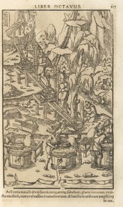 Ilustracja z De re metallica libri XII Georgius Agricola, 1556 autorstwa Unbekannt