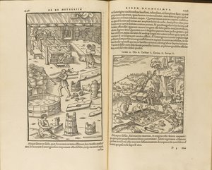 Ilustracja z De re metallica libri XII Georgius Agricola, 1556 autorstwa Unbekannt