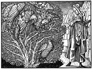 Ilustracja z wydania Kelmscott Press prac Geoffreya Chaucera, 1896 1964 autorstwa Unbekannt