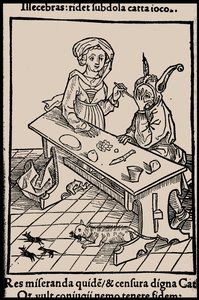 Ilustracja do książki Sebastiana Branta Statek głupców, 1497. autorstwa Unbekannt