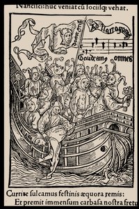Ilustracja do książki Sebastiana Branta Statek głupców, 1497. autorstwa Unbekannt
