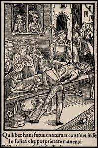 Ilustracja do książki Sebastiana Branta Statek głupców, 1497. autorstwa Unbekannt