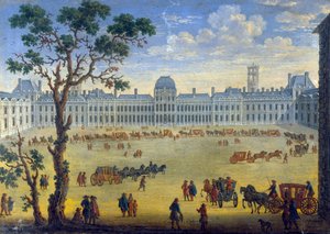 Wyimaginowany widok Tuileries, XVII wiek autorstwa Unbekannt