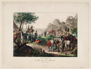 Jazda cesarsko-rosyjska w marszu, 1813 autorstwa Unbekannt