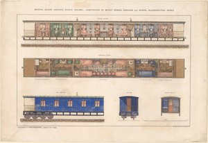 Cesarski wagon salonowy, kolej Nikolayevsky, 1868 autorstwa Unbekannt