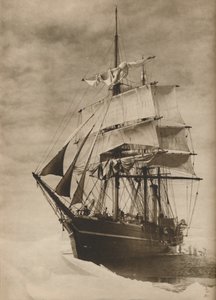 Na polu lodowym wspaniała ilustracja słynnego wielorybnika Terra Nova, 1936. autorstwa Unbekannt