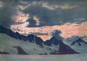In the Wake of the Dawn: Green Mists Seen on Alpine Peak and Valley, c1935 autorstwa Unbekannt