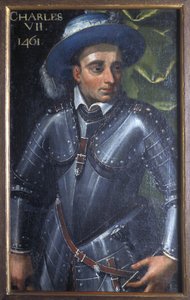 Indre et Loire N* 172 - Chateau de Loches - Portret Karola VII - XVII wiek autorstwa Unbekannt