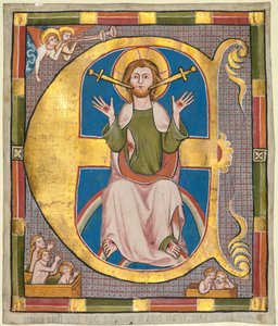 Inicjał E z księgi prawa miejskiego: Sąd Ostateczny, c. 1330. autorstwa Unbekannt
