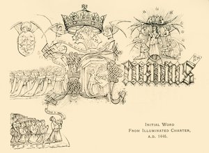 Słowo wstępne z Karty Iluminowanej, AD 1446, 1911. autorstwa Unbekannt