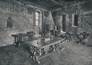 Wnętrze, Palazzo Davanzati - ze stołem florenckim z końca XVI wieku, 1928 autorstwa Unbekannt