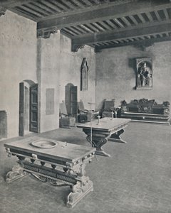 Wnętrze Palazzo Davanzati, Florencja. Z dwoma tablicami z XVI wieku, 1928 autorstwa Unbekannt