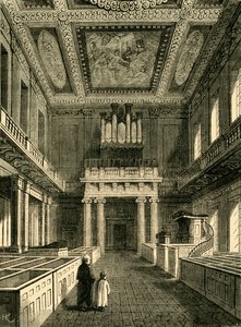 Wnętrze Kaplicy Królewskiej Bankietowej Domu, Whitehall, 1881 r. autorstwa Unbekannt