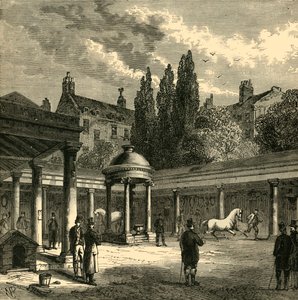 Wnętrze dziedzińca Starego Tattersalls., ok. 1876 r. autorstwa Unbekannt