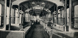 Wnętrze najnowszego wagonu tubowego, 1926 autorstwa Unbekannt