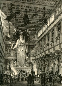 Wnętrze Partenonu, odrestaurowane, 1890 r. autorstwa Unbekannt