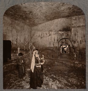 Wnętrze Grobów Królewskich na drodze do Nablus, ok. 1900 autorstwa Unbekannt