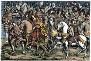 Wywiad między Franciszkiem I i Henrykiem VIII na Polu Złotej Sukni, 1520, 1870. autorstwa Unbekannt