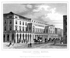 Opera Włoska, Haymarket, Westminster, Londyn, koniec XVIII - początek XIX wieku autorstwa Unbekannt