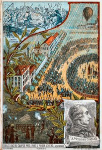Jacques Charles uruchamia swój pierwszy aerostat z Pola Marsowego w Paryżu, lata 1783 1890. autorstwa Unbekannt