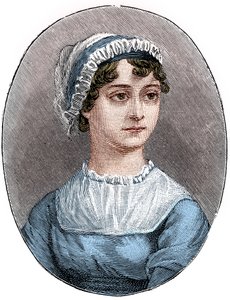 Jane Austen 1775-1817, angielska powieściopisarka autorstwa Unbekannt