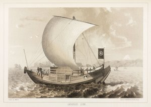 Japońska dżonka (Jonque), ok. 1853-1856 autorstwa Unbekannt