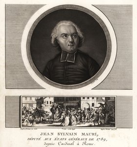 Jean-Sylvain Mauri lub Jean-Sifrein Maury (1746-1817), francuski kardynał, arcybiskup i biskup Montefiascone autorstwa Unbekannt