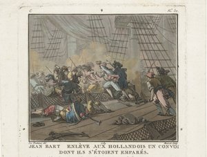 Jean Bart w bitwie pod Texel w dniu 29 czerwca 1694, 1789. autorstwa Unbekannt