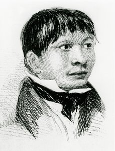 Jemmy Button, Fuegianin adoptowany przez ekspedycję Fitzroya, jak pojawił się w 1833 1839 autorstwa Unbekannt
