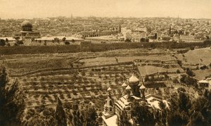 Jerozolima z Góry Oliwnej, c1918-c1939. autorstwa Unbekannt