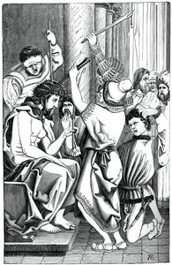 Jezus ukoronowany cierniem, 1870 autorstwa Unbekannt