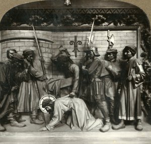 Jezus po raz drugi upada pod ciężarem krzyża, ok. 1920 r. autorstwa Unbekannt