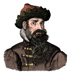 Johann Gutenberg, niemiecki metalowiec i wynalazca, XVI w., 1870 r. autorstwa Unbekannt