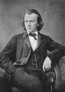 Johannes Brahms 1833-1897, niemiecki kompozytor i pianista, c1866 autorstwa Unbekannt