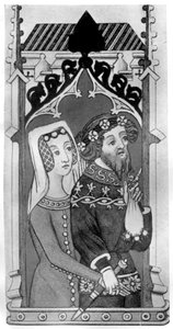 Johannes Gyniford i jego żona, koniec XIV wieku, 1910 autorstwa Unbekannt