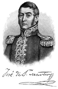 Jose de San Martin, XIX-wieczny generał i przywódca niepodległości Argentyny, 1901 autorstwa Unbekannt