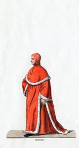 Sędzia, projekt kostiumu do sztuki Szekspira Henryk VIII, XIX w. autorstwa Unbekannt