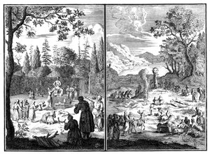 Jumala, Wirku-Accha. Bóstwo Laponii, 1727-1738 autorstwa Unbekannt