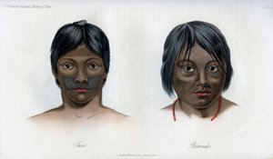 Juri i Botocudos z narodu Brasilio-Guarani, 1848 autorstwa Unbekannt