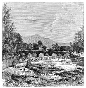 Rzeka Kabul, Afganistan, 1895 autorstwa Unbekannt