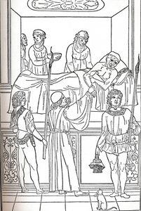 Ketham: Fasciculus Medicinae, Wenecja, 1493, Leczenie zarazy, c1493 autorstwa Unbekannt