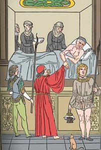 Ketham: Fasciculus Medicinae, Wenecja, 1493, Leczenie zarazy, c1493 autorstwa Unbekannt